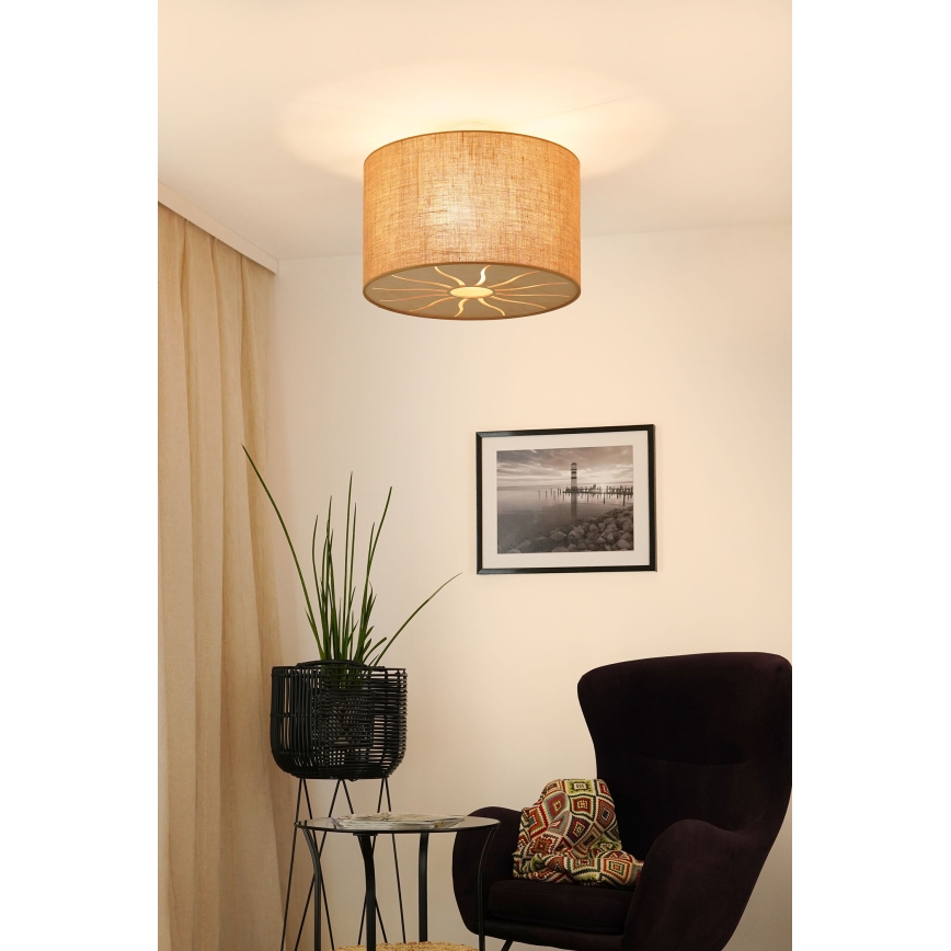 Brilagi - Kiinnitettävä kattovalaisin COUNTRY ROLLER 1xE27/15W/230V halkaisija 50 cm beige