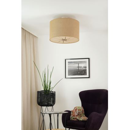 Brilagi - Kiinnitettävä kattovalaisin COUNTRY ROLLER 1xE27/15W/230V halkaisija 50 cm beige