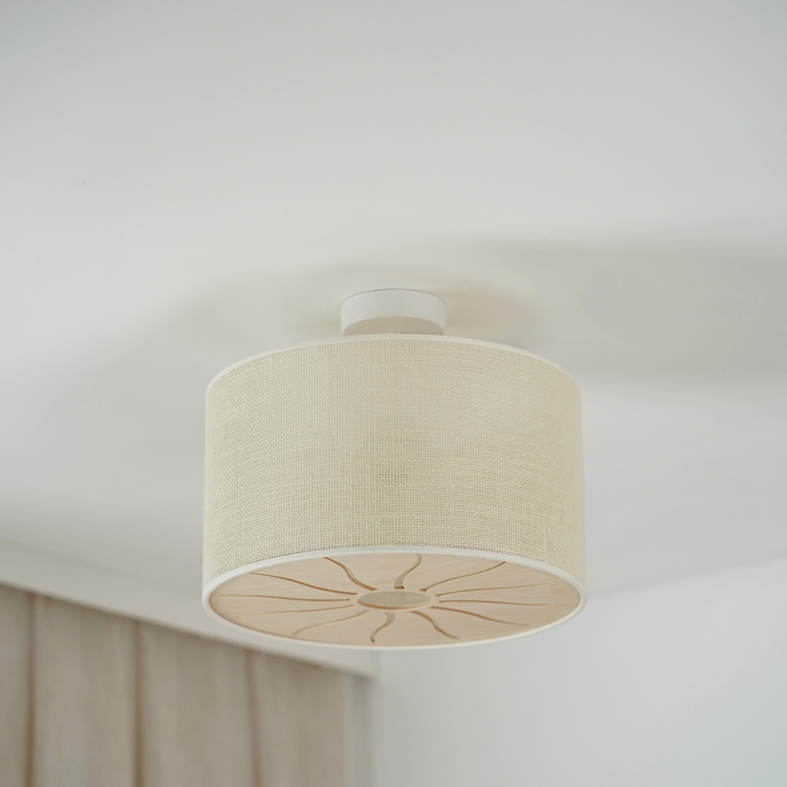 Brilagi - Kiinnitettävä kattovalaisin COUNTRY ROLLER 1xE27/15W/230V halkaisija 45 cm kerma