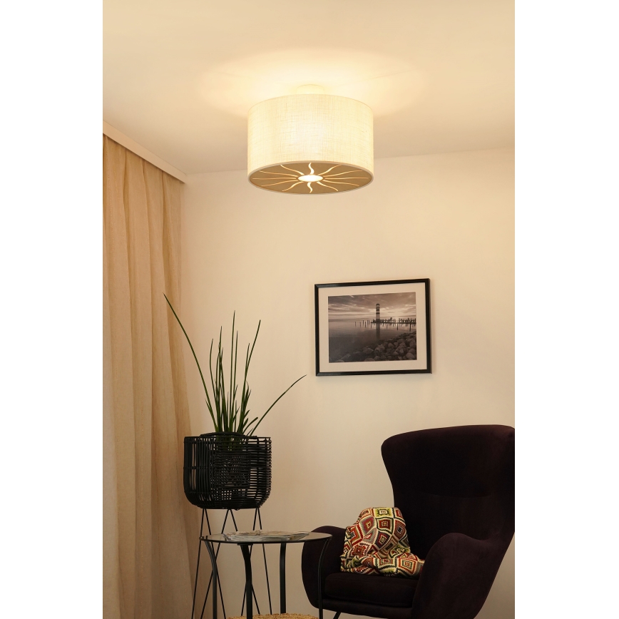 Brilagi - Kiinnitettävä kattovalaisin COUNTRY ROLLER 1xE27/15W/230V halkaisija 45 cm kerma