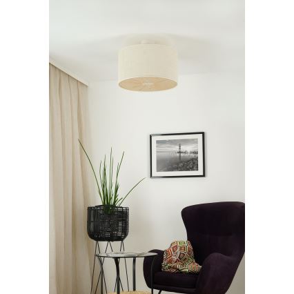 Brilagi - Kiinnitettävä kattovalaisin COUNTRY ROLLER 1xE27/15W/230V halkaisija 45 cm kerma