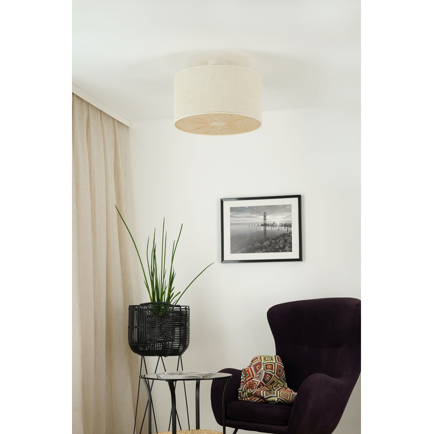 Brilagi - Kiinnitettävä kattovalaisin COUNTRY ROLLER 1xE27/15W/230V halkaisija 45 cm kerma