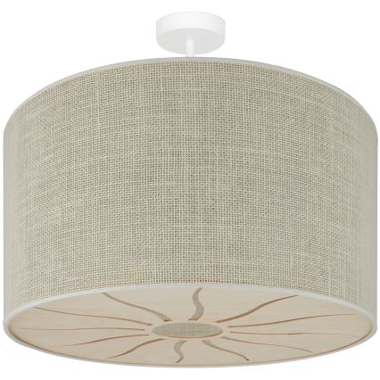 Brilagi - Kiinnitettävä kattovalaisin COUNTRY ROLLER 1xE27/15W/230V halkaisija 50 cm kerma