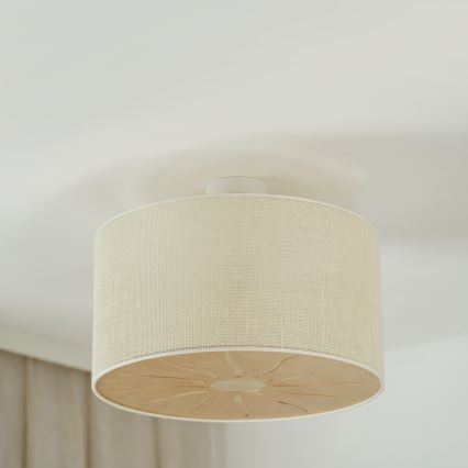 Brilagi - Kiinnitettävä kattovalaisin COUNTRY ROLLER 1xE27/15W/230V halkaisija 50 cm kerma