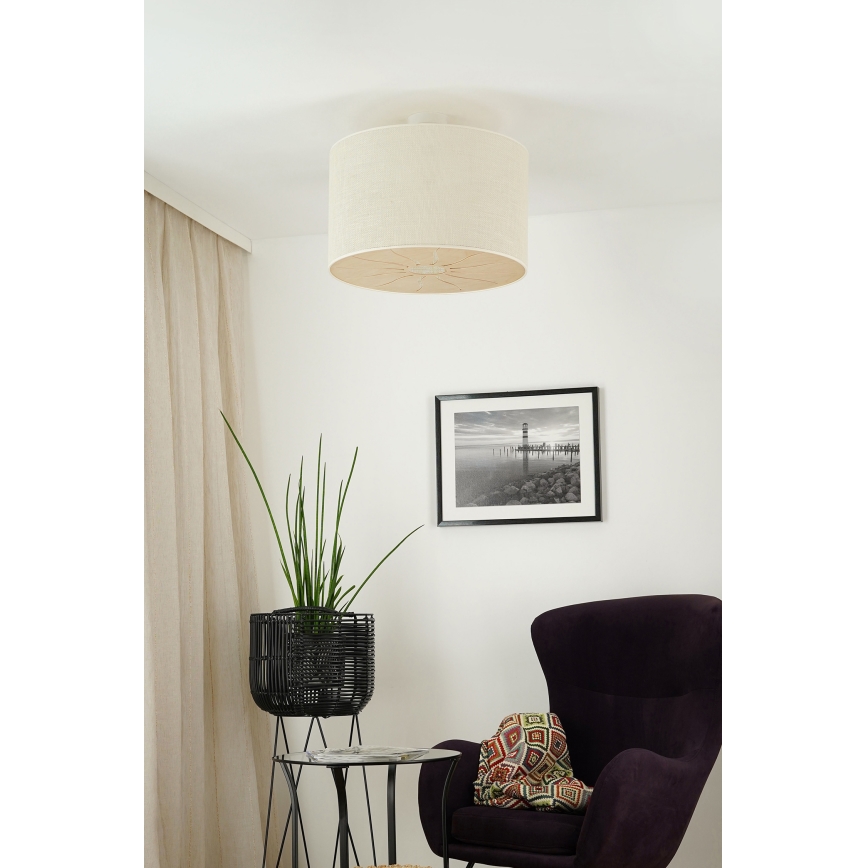 Brilagi - Kiinnitettävä kattovalaisin COUNTRY ROLLER 1xE27/15W/230V halkaisija 50 cm kerma