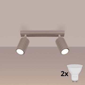Brilagi - CRESTO LED-kohdevalaisin 2xGU10/10W/230V taupe