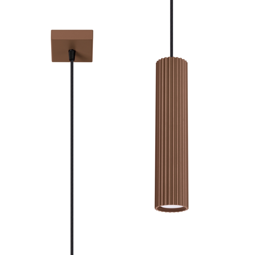Brilagi - CRESTO LED-riippuvalaisin kaapelilla 1xGU10/10W/230V ruskea