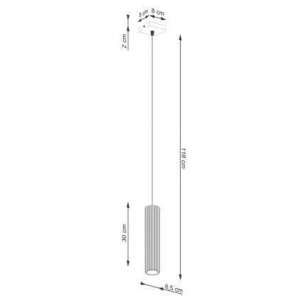 Brilagi - CRESTO LED-riippuvalaisin kaapelilla 1xGU10/10W/230V ruskea