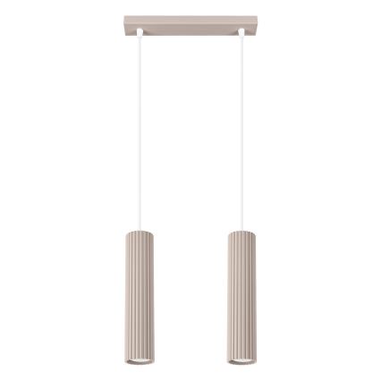 Brilagi - CRESTO LED-riippuvalaisin vaijerilla 2xGU10/10W/230V taupe