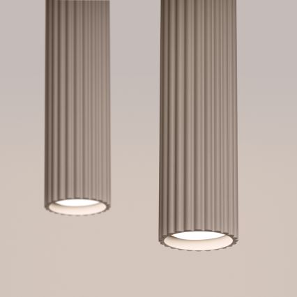 Brilagi - CRESTO LED-riippuvalaisin vaijerilla 2xGU10/10W/230V taupe