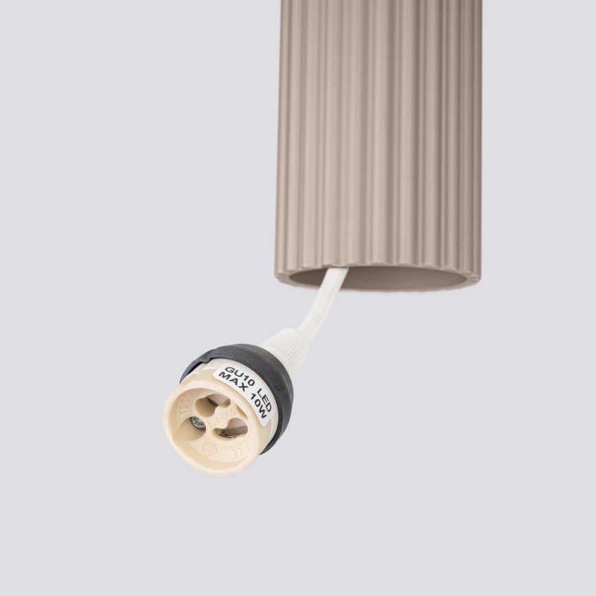 Brilagi - CRESTO LED-riippuvalaisin vaijerilla 2xGU10/10W/230V taupe