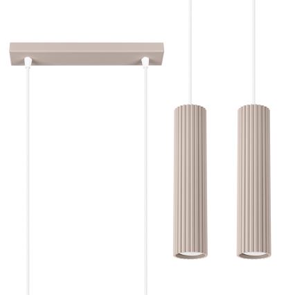 Brilagi - CRESTO LED-riippuvalaisin vaijerilla 2xGU10/10W/230V taupe