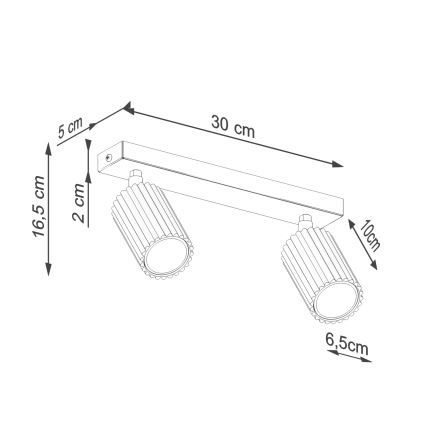 Brilagi - CRESTO LED-spottivalaisin 2xGU10/10W/230V, kultainen
