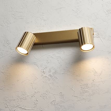 Brilagi - CRISPINA-kohdevalaisin 2xGU10/10W/230V, kullanvärinen