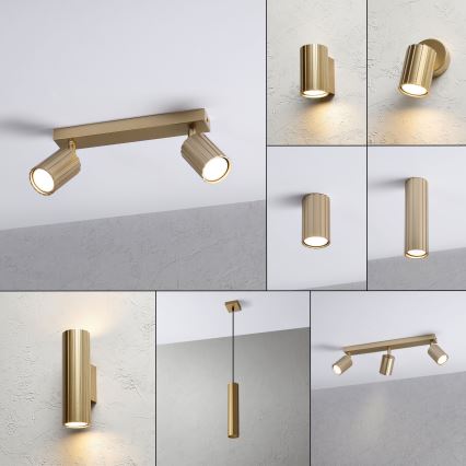 Brilagi - CRISPINA-kohdevalaisin 2xGU10/10W/230V, kullanvärinen