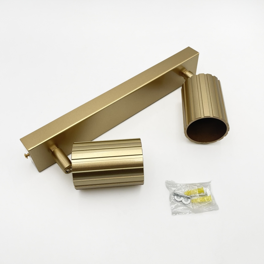 Brilagi - CRISPINA-kohdevalaisin 2xGU10/10W/230V, kullanvärinen