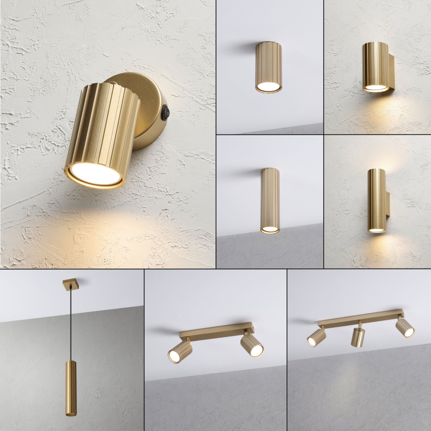 Brilagi - CRISPINA seinäspot 1xGU10/10W/230V, kultainen