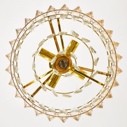 Brilagi - CRISTAL ketjulla roikkuva kattokruunu, 5xE14/40W/230V, halkaisija 38 cm