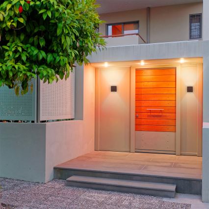 Brilagi - CUBE LED/6W/230V ulkoseinävalaisin, ruskea, IP54