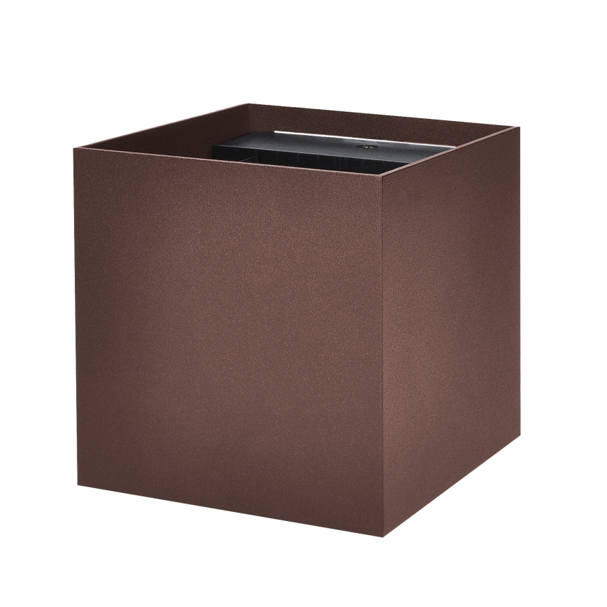 Brilagi - CUBE LED/6W/230V ulkoseinävalaisin, ruskea, IP54