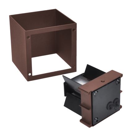 Brilagi - CUBE LED/6W/230V ulkoseinävalaisin, ruskea, IP54