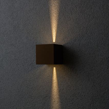 BRILAGI - CUBE LED/6W/230V ulkoseinävalaisin, ruskea, IP54