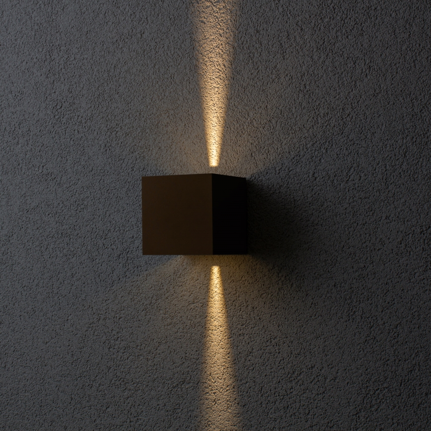 BRILAGI - CUBE LED/6W/230V ulkoseinävalaisin, ruskea, IP54