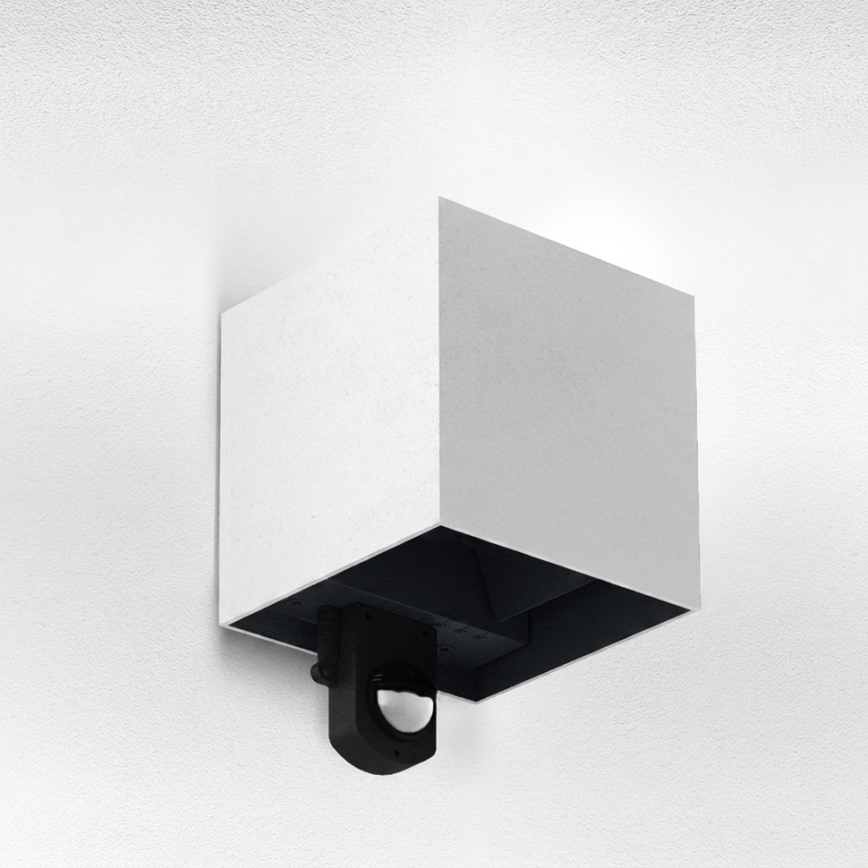 Brilagi - CUBE LED ulkoseinävalaisin liiketunnistimella 6W/230V harmaa IP65