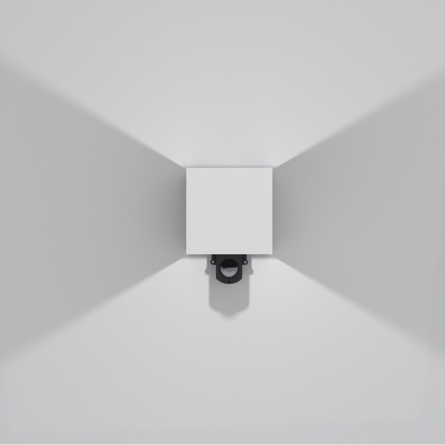 Brilagi - CUBE LED ulkoseinävalaisin liiketunnistimella 6W/230V harmaa IP65