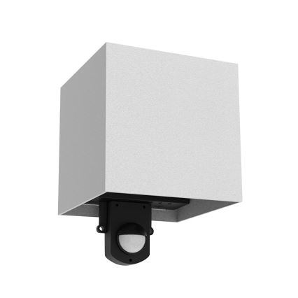 Brilagi - CUBE LED ulkoseinävalaisin liiketunnistimella 6W/230V harmaa IP65