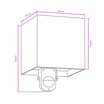 BRILAGI - CUBE LED ulkoseinävalaisin liiketunnistimella 6W/230V harmaa IP65
