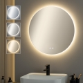 Brilagi - DEMI ECO lämmitetty LED-kylpyhuonepeili LED/12W/230V, halkaisija 60 cm, IP44, CRI 90, himmennettävä + CCT