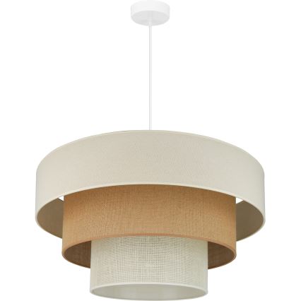 Brilagi - Ripustettava kattovalaisin DENVER LUNETA 1xE27/15W/230V halkaisija 60 cm beige/ruskea/kerma