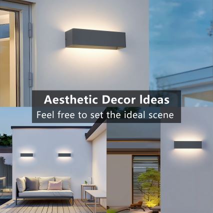 Brilagi - DONNANI LED ulkoseinävalaisin 12W/230V antrasiitti IP44