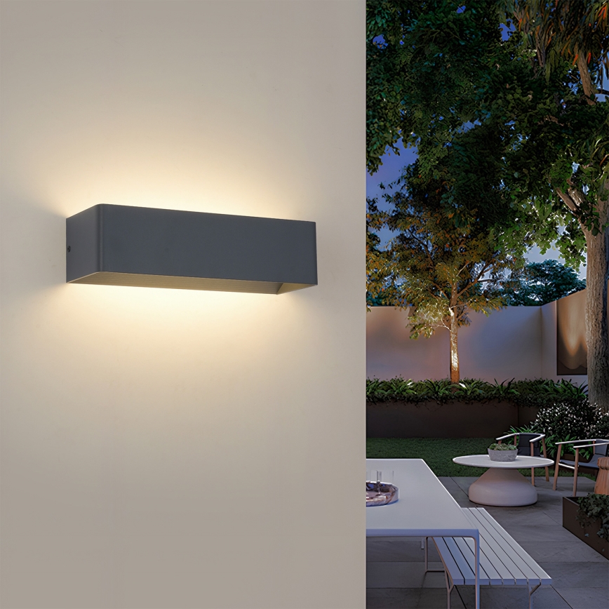 Brilagi - DONNANI LED ulkoseinävalaisin 12W/230V antrasiitti IP44