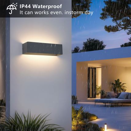 Brilagi - DONNANI LED ulkoseinävalaisin 12W/230V antrasiitti IP44