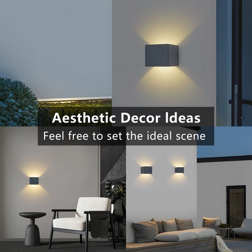 Brilagi - DONNANI LED-ulkoseinävalaisin LED/5W/230V antrasiitti IP44