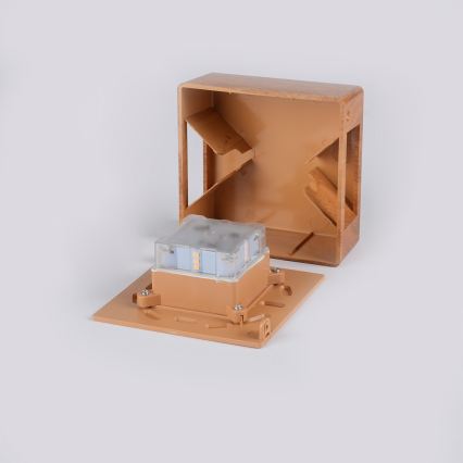 Brilagi - DOUBLERAY LED/6W/230V ulkoseinävalaisin, puukuviollinen, IP54