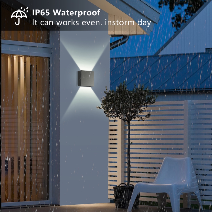 Brilagi - DOUBLERAY LED-ulkoseinävalaisin LED/4W/230V antrasiitti IP65