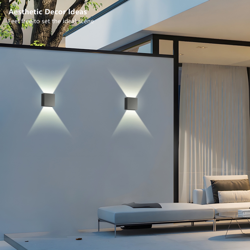 Brilagi - DOUBLERAY LED-ulkoseinävalaisin LED/4W/230V antrasiitti IP65