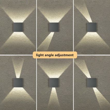 Brilagi - DOUBLERAY LED-ulkoseinävalaisin LED/4W/230V antrasiitti IP65