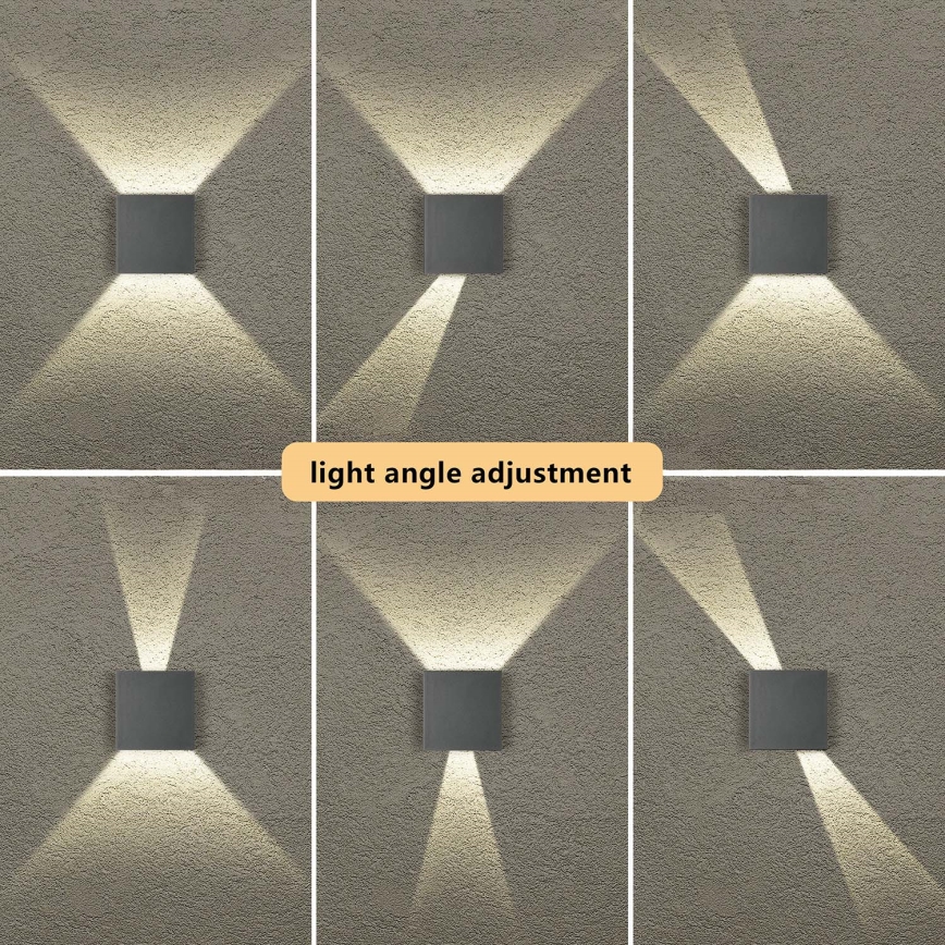 Brilagi - DOUBLERAY LED-ulkoseinävalaisin LED/4W/230V antrasiitti IP65