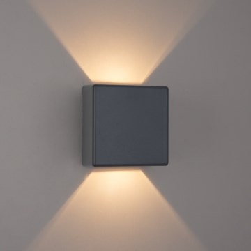 Brilagi - DOUBLERAY LED ulkoseinävalaisin LED/6W/230V antrasiitti IP54