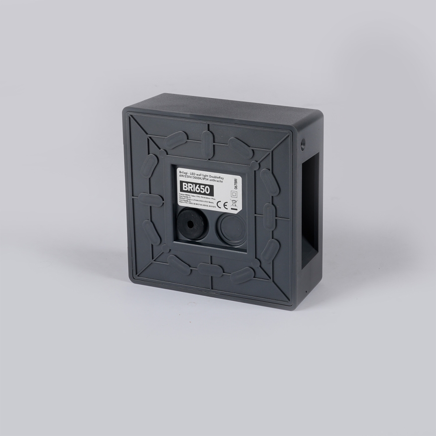 Brilagi - DOUBLERAY LED ulkoseinävalaisin LED/6W/230V antrasiitti IP54