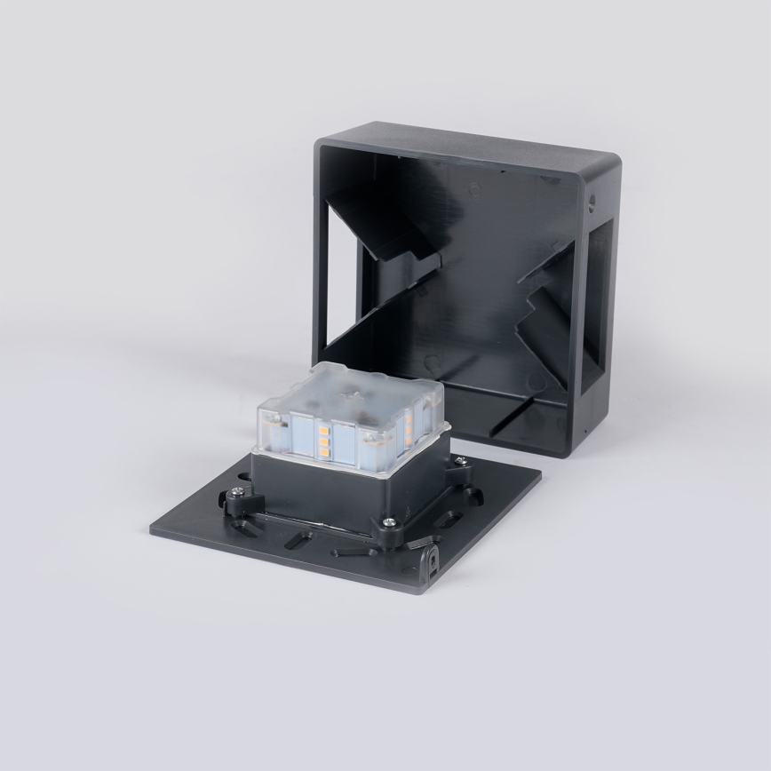 Brilagi - DOUBLERAY LED ulkoseinävalaisin LED/6W/230V antrasiitti IP54