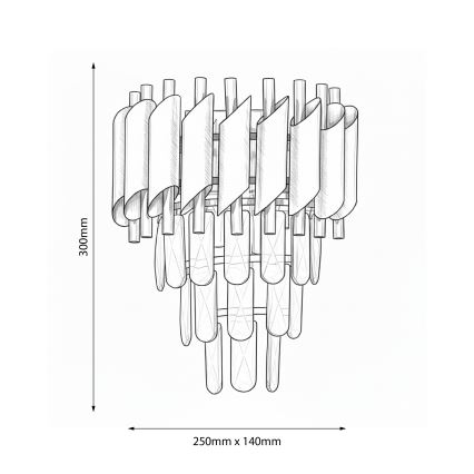 Brilagi - ECLIPSE seinävalaisin 2xE14/10W/230V, kullanvärinen