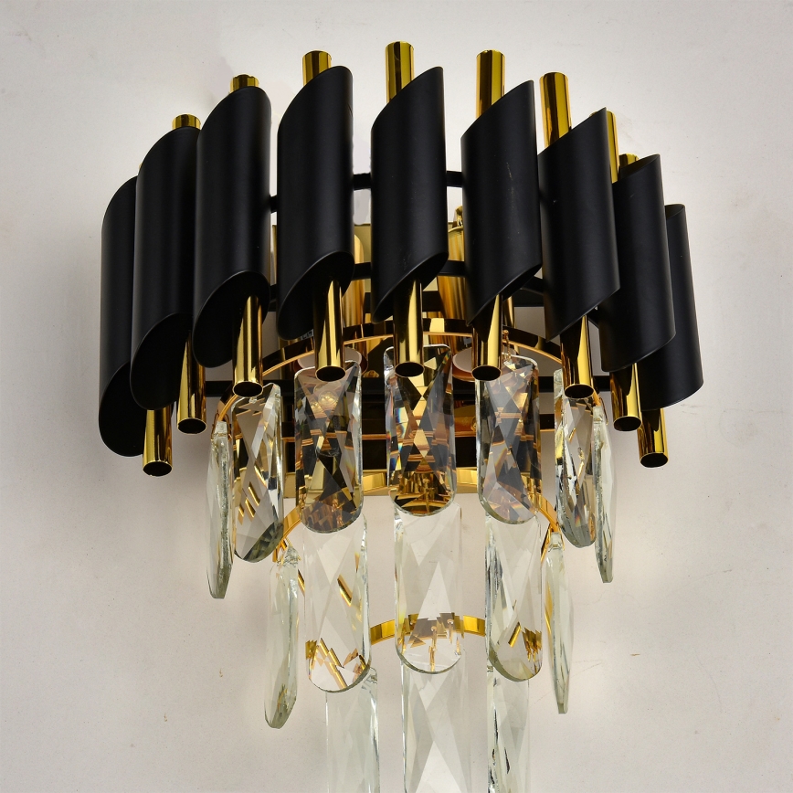 Brilagi - ECLIPSE seinävalaisin 2xE14/10W/230V musta/kulta