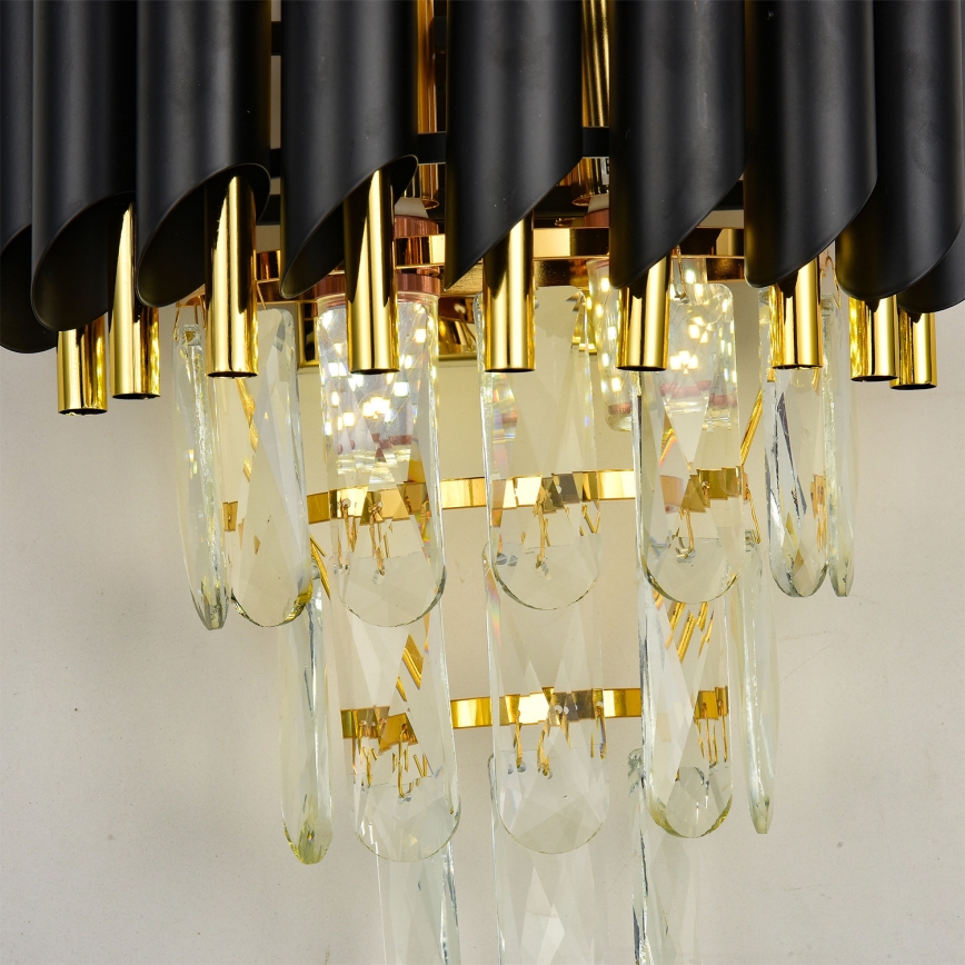 Brilagi - ECLIPSE seinävalaisin 2xE14/10W/230V musta/kulta