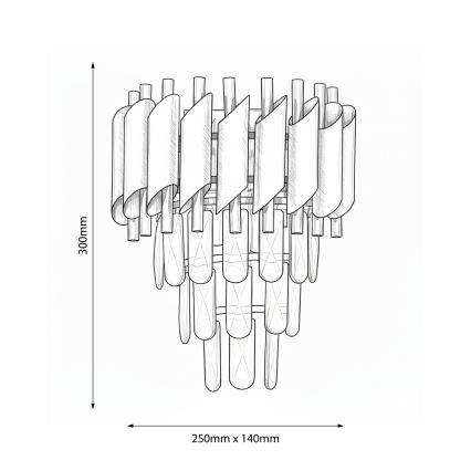 Brilagi - ECLIPSE seinävalaisin 2xE14/10W/230V musta/kulta