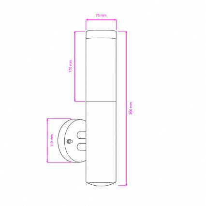 BRILAGI - LED-ulkoseinävalaisin ELIA 1xE27/7W/230V 4000K IP44 mattakromi
